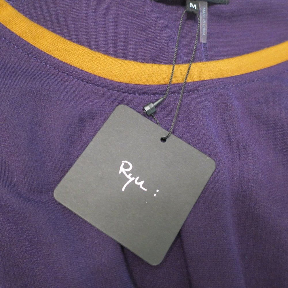 NWT Ryu Purple Shirt 3/4 Sleeve Medium - Picture 5 of 7